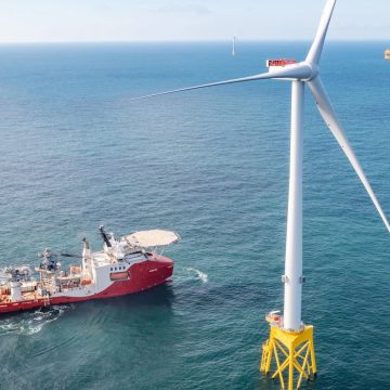 At 441,000 pounds and 192 feet underwater, this is the world’s deepest wind turbine