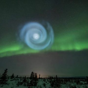 SpaceX Rocket Caused A Stunning Spiral Light Over the Aurora Borealis
