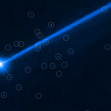 Hubble telescope spies cloud of space rocks created by DART asteroid impact (photos)