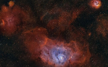 Astrophotographer captures the heart of the Lagoon Nebula glowing below a cosmic Trifid (photo)