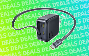 This ultra-portable USB-C charger with pull-out cable is 50% off