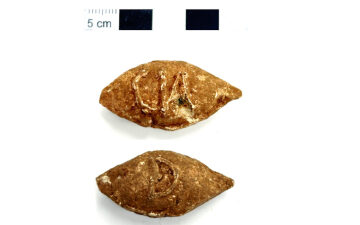 Roman soldiers pelted rebels with signed slingshot bullets