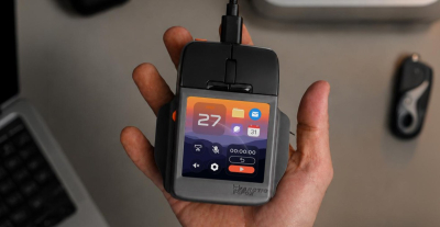The Super Mouse puts a touchscreen macro pad under your hand